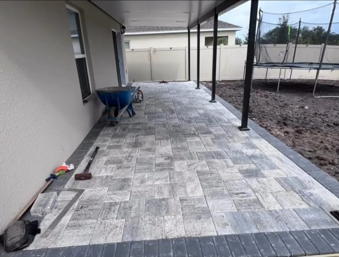 Paver Patio, Screened Lanai and Artificial Turf