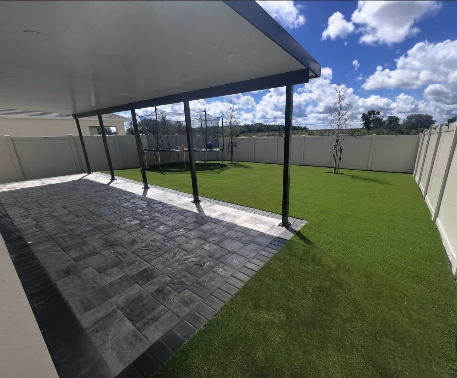 Paver Patio, Screened Lanai and Artificial Turf