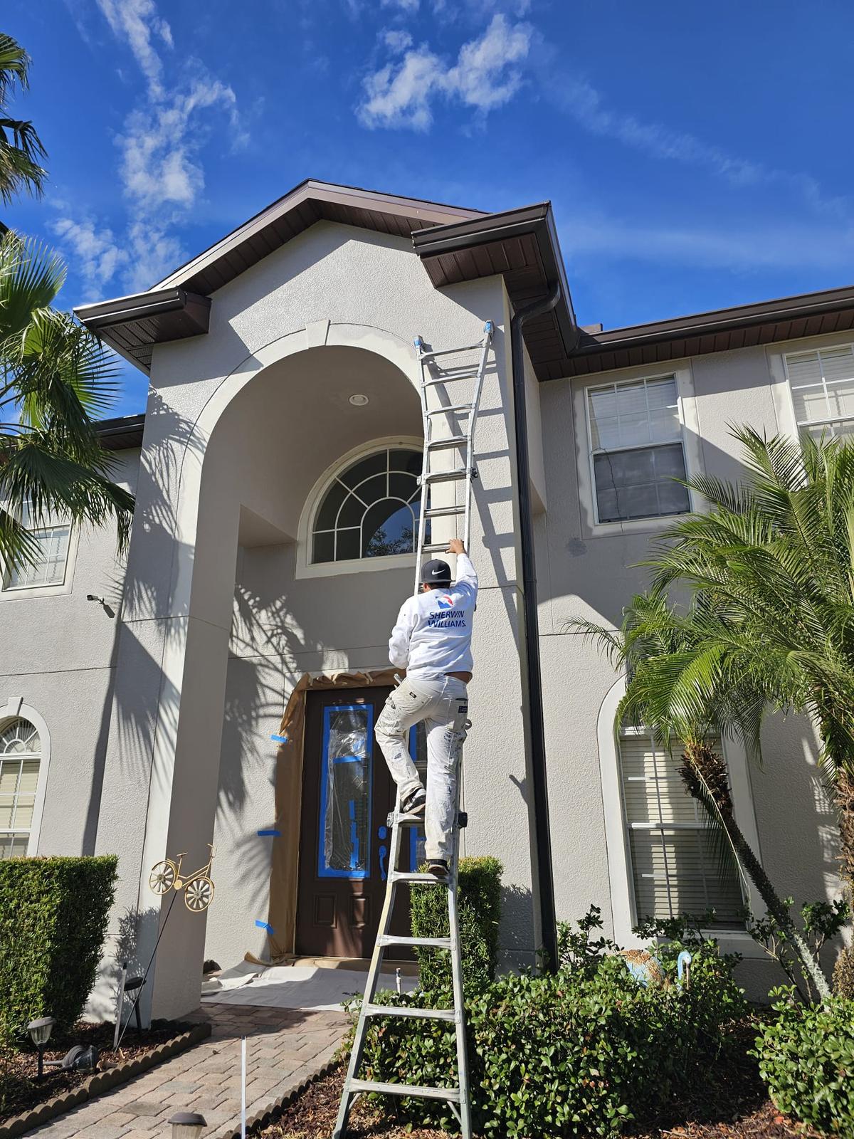 Whole-House Exterior Repaint, Stucco and Garage Doors