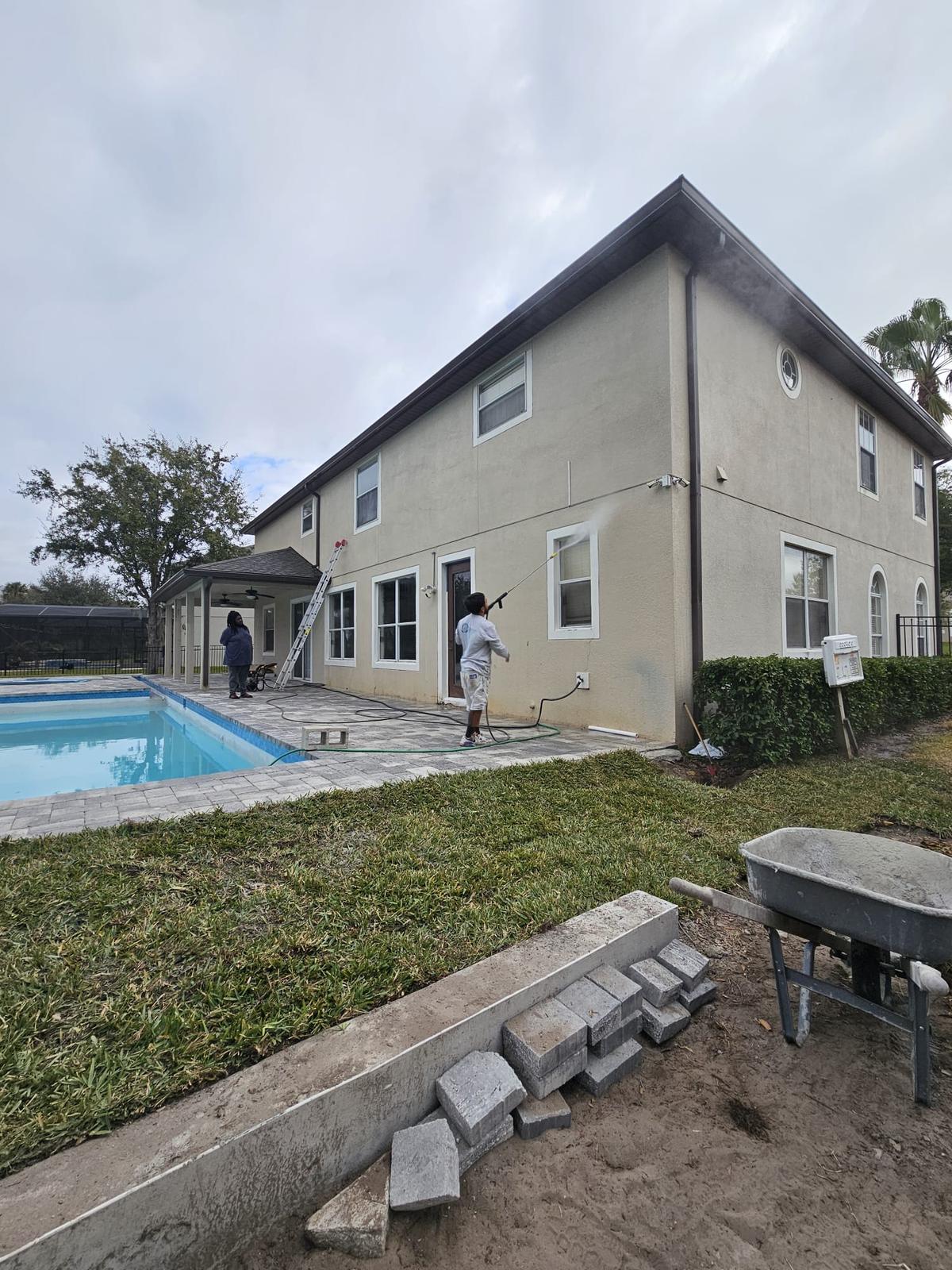Whole-House Exterior Repaint, Stucco and Garage Doors