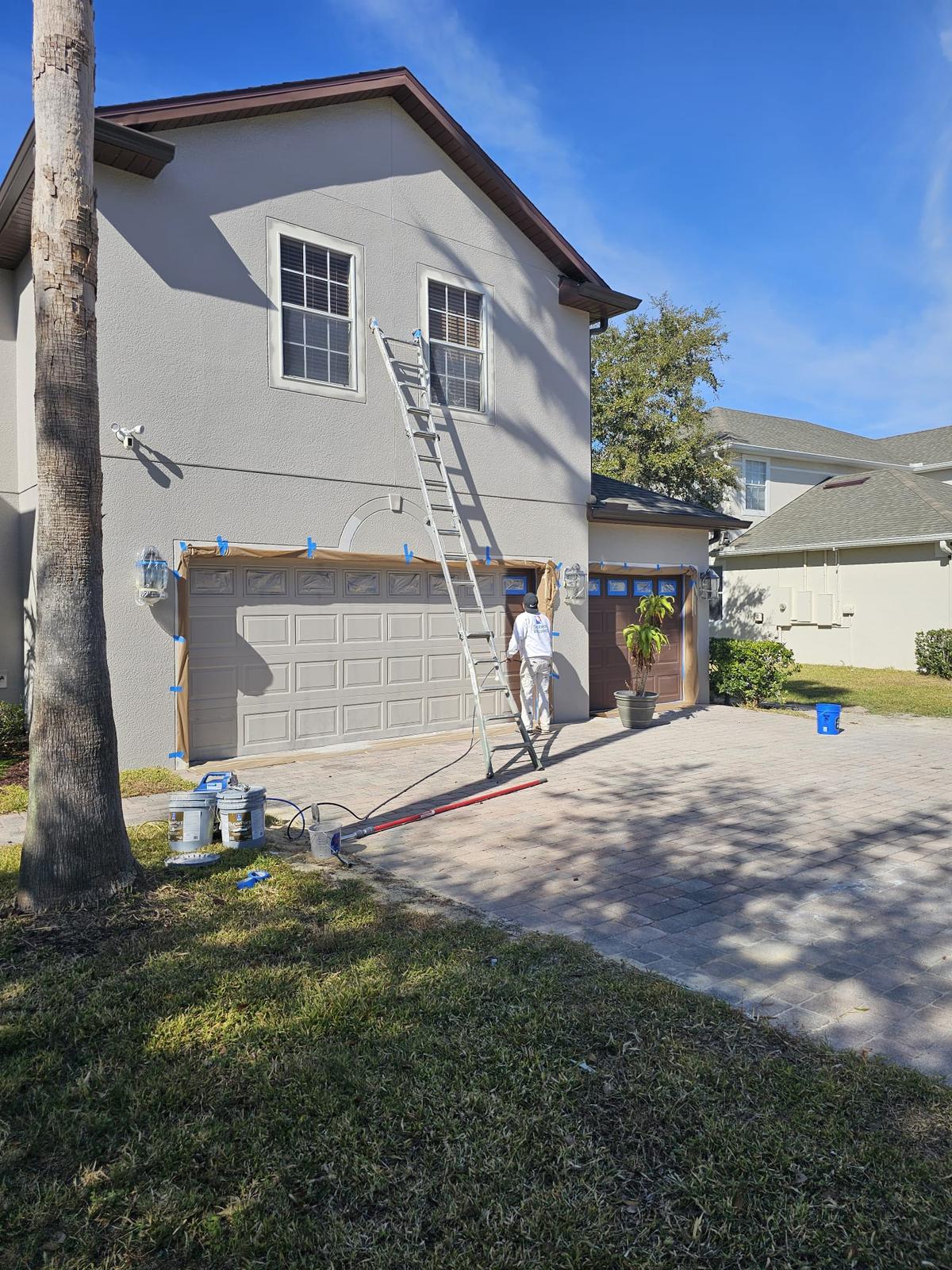 Whole-House Exterior Repaint, Stucco and Garage Doors